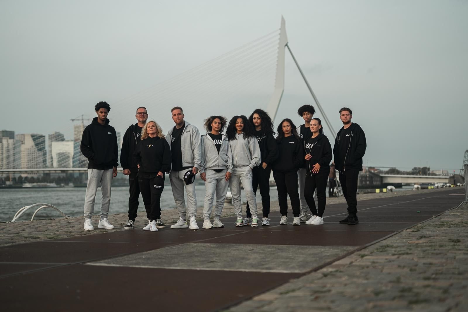 The Noise crew together by the river